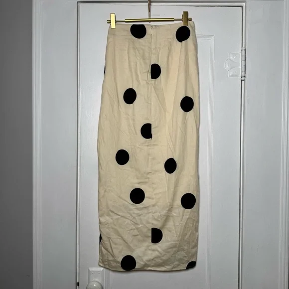 Future Collective x Jenny K. Lopez Faux Wrap Polkadot Midi Skirt Size 00 - Picture 9 of 13